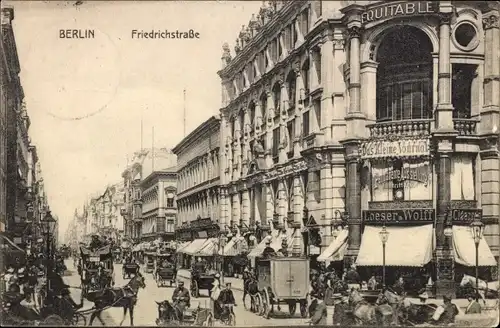 Ak Berlin Mitte, Friedrichstraße, Kutschen, Das kleine Journal