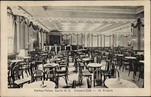Ak Berlin Mitte, Konzert Cafe Kerkau Palast, Innenansicht