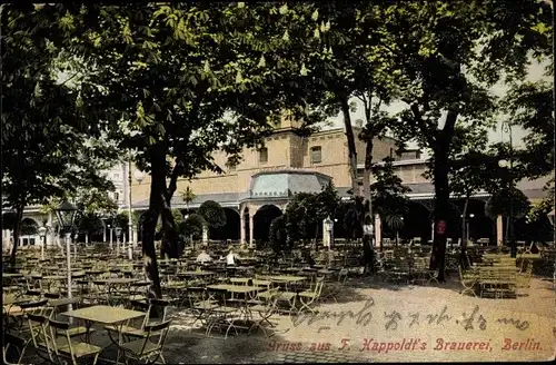 Ak Berlin Neukölln, F. Happoldts Brauerei