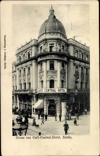 Ak Berlin Mitte, Café Central Hotel, Straßenansicht, Friedrichstraße