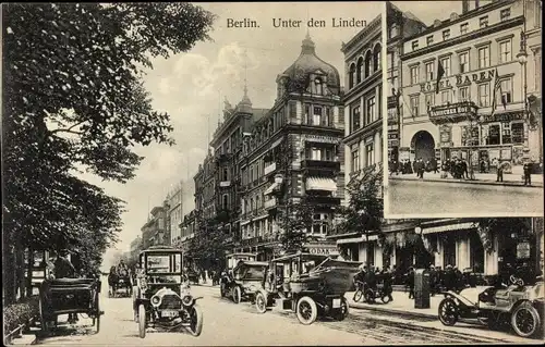 Ak Berlin Mitte, Hotel badischer Hof, Unter den Linden 9