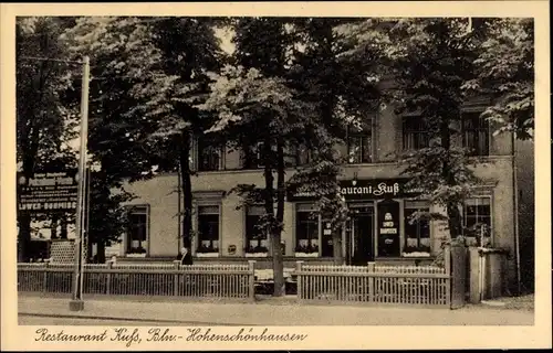 Ak Berlin Lichtenberg Hohenschönhausen, Restaurant Max Kuß, Berlinerstraße 92