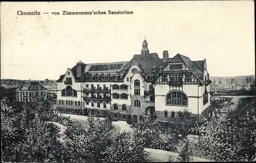 Ak Chemnitz in Sachsen, von Zimmermann'sches Sanatorium