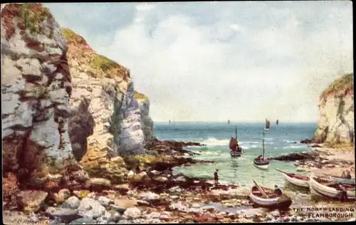 Künstler Ak Wimbush, H. B., Flamborough Yorkshire and the Humber, The North Landing, Tuck 7772