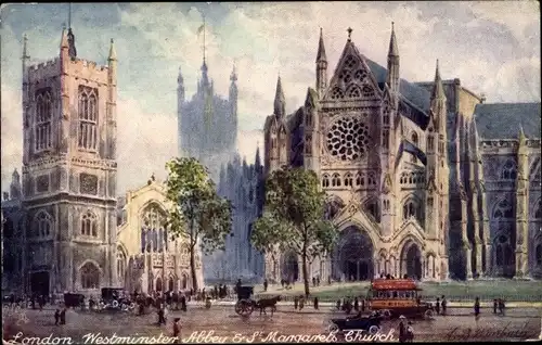 Künstler Ak Wimbush, H. B., London City England, Westminster Abbey, St Margarets Church