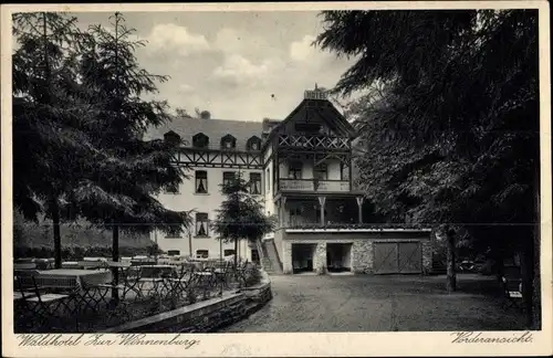 Ak Cochem an der Mosel, Waldhotel und Restaurant Zur Winnenburg, Vorderansicht