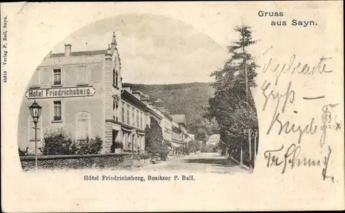 Ak Sayn Bendorf am Rhein, Hotel Friedrichsberg