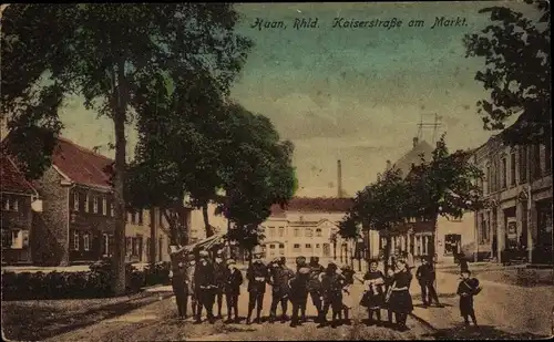 Ak Haan im Rheinland, Kaiserstraße am Markt, Kinder