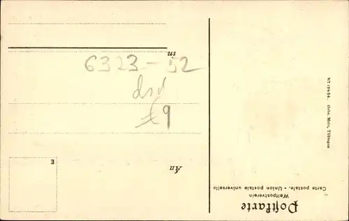 Passepartout Ak Kirchberg an der Jagst, Teilansicht