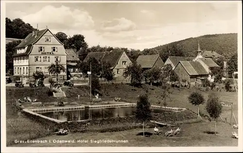 Ak Grasellenbach im Odenwald, Hotel Siegfriedsbrunnen