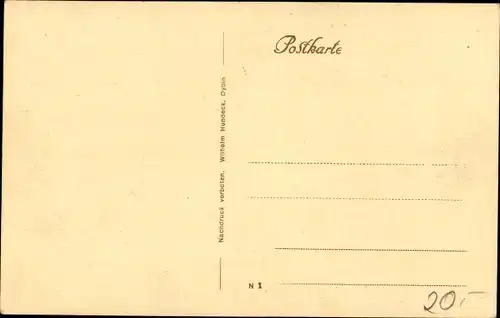 Ak Oybin in der Oberlausitz, Burg nach der Zerstörung 1349, wo ist der Raubritter von Michelsberg