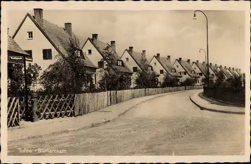 Ak Tutow in Vorpommern, Bismarckstraße, Wohnhäuser