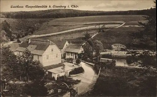 Ak Eisenberg im Saale Holzland Kreis, Blick zum Gasthaus Naupoldsmühle im Mühltal