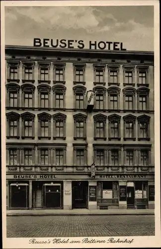 Ak Berlin, Beuses Hotel am Stettiner Bahnhof, Eichendorffstraße 14