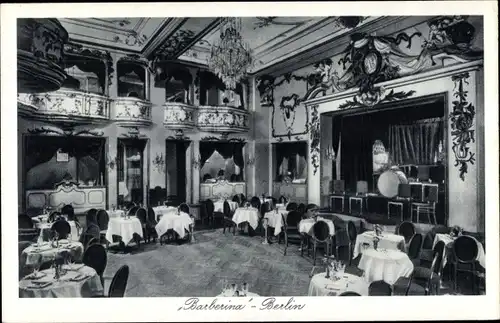 Ak Berlin Charlottenburg, Etablissement Barberina, Inh. Hermann Kornetzki, Hardenbergstraße 18