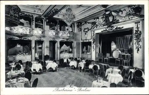 Ak Berlin Charlottenburg, Etablissement Barberina, Inh. Hermann Kornetzki, Hardenbergstraße 18