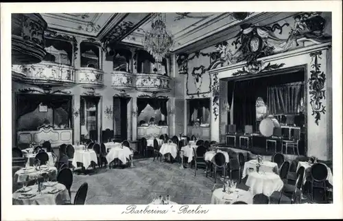 Ak Berlin Charlottenburg, Etablissement Barberina, Inh. Hermann Kornetzki, Hardenbergstraße 18