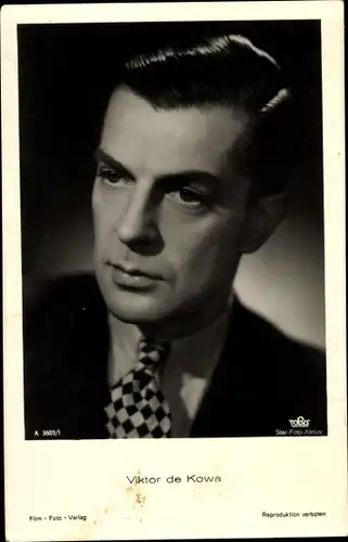 Ak Schauspieler Viktor de Kowa, Portrait