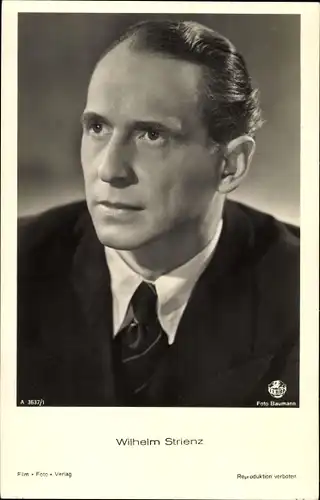 Ak Schauspieler Wilhelm Strienz, Portrait, Film Foto Verlag A 3637/1