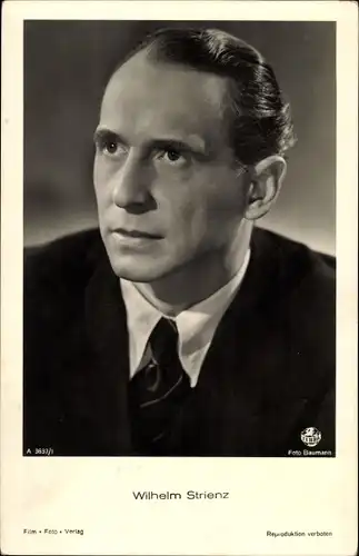 Ak Schauspieler Wilhelm Strienz, Portrait, Film Foto Verlag A 3637/1