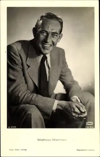 Ak Schauspieler Mathias Wiemann, Portrait, Film Foto Verlag A 3723/2