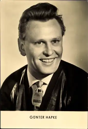 Ak Sänger Günter Hapke, Portrait