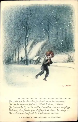 Künstler Ak Poulbot, Francisque, La Legende des Siecles, Petit Paul