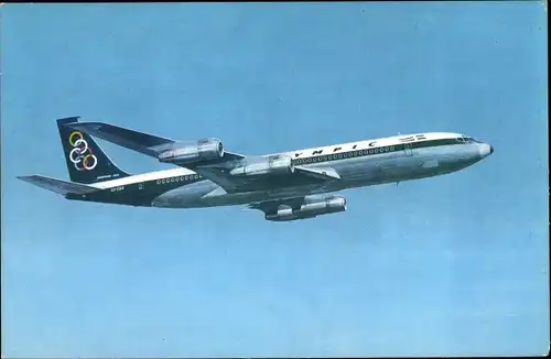 Ak Griechisches Passagierflugzeug, Olympic Airways, Boeing 707 320