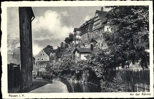 Ak Plauen im Vogtland, An der Rähme, Fluss