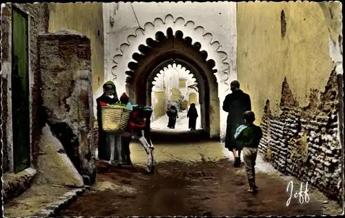 Ak Marrakesch Marokko, Promenade dans la Medina