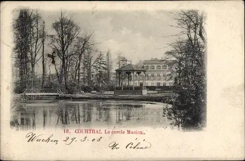 Ak Kortrijk Courtrai Westflandern, Le cercle Musical