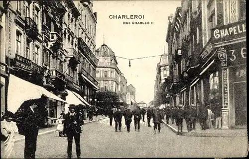 Ak Charleroi Wallonien Hennegau, Rue Charles II.