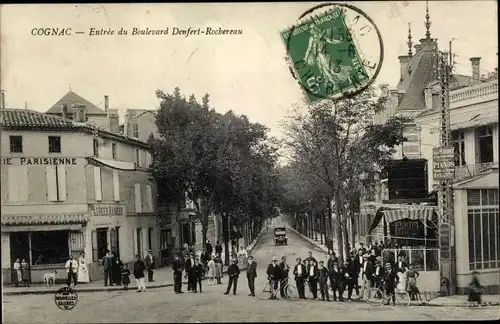 Ak Cognac Charente, Entrée du Boulevard Denfert Rochereau