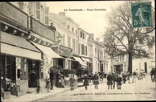 Ak La Tremblade Charente Maritime, Place Gambetta