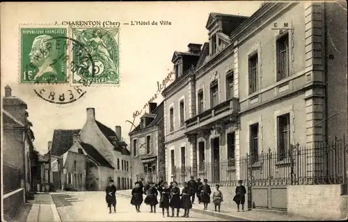 Ak Charenton Cher, Hotel de Ville, enfants
