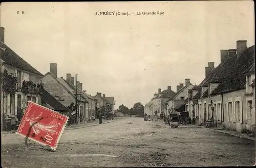 Ak Précy Cher, La Grande Rue