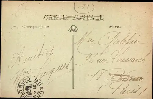 Ak Beaune Côte d’Or, Avenue de la Gare