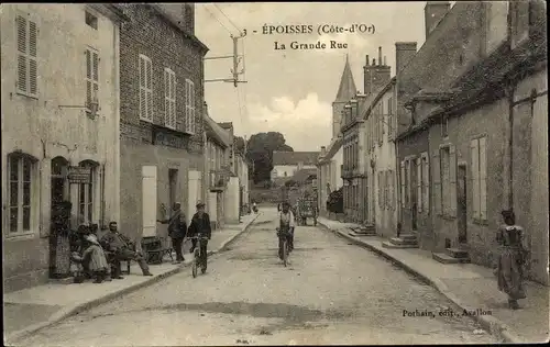 Ak Époisses Cote d'or, La Grande Rue