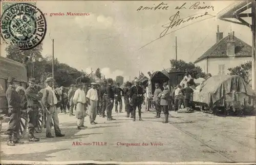 Ak Arc sur Tille Côte d’Or, Chargement des Vivres