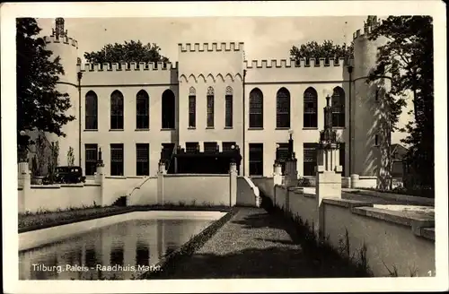 Ak Tilburg Nordbrabant Niederlande, Paleis Raadhuis, Markt