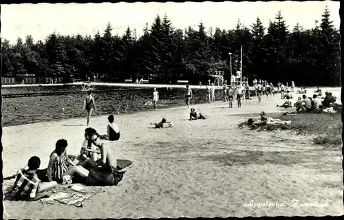 Ak Appelscha Fryslân Friesland Niederlande, Uitspanning Duinen Zathe, Strandszene