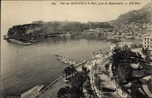 Ak Monaco, le Port, prise de Monte Carlo