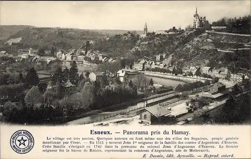 Ak Esneux Wallonien Lüttich, Panorama pris du Hamay