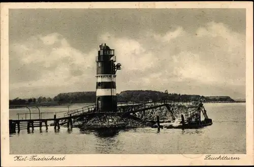 Ak Friedrichsort Kiel in Schleswig Holstein, Leuchtturm