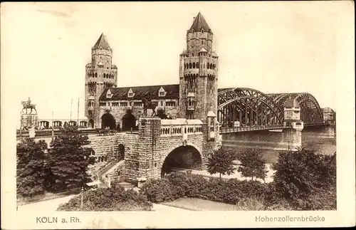 Ak Köln am Rhein, Hohenzollernbrücke
