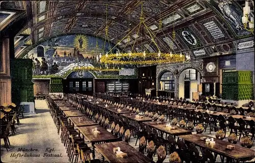Ak München Bayern, Hofbräuhaus Festsaal