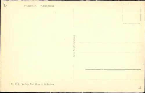 Ak München Bayern, Karlsplatz, Straßenbahn, Straßenszene