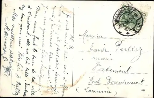 Ak Mannheim in Baden, Partie am Grossherzoglichen Hoftheater, Litfaßsäule