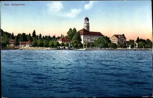 Ak Bad Schachen Lindau am Bodensee Schwaben, Teilansicht