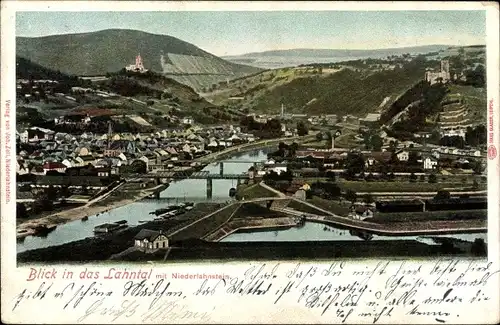 Ak Niederlahnstein Lahnstein am Rhein, Gesamtansicht
